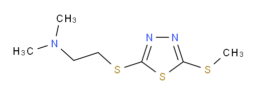 N,N-dimethyl-2-((5-(methylthio)-1,3,4-thiadiazol-2-yl)thio)ethanamine