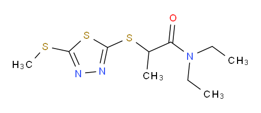 N,N-diethyl-2-((5-(methylthio)-1,3,4-thiadiazol-2-yl)thio)propanamide
