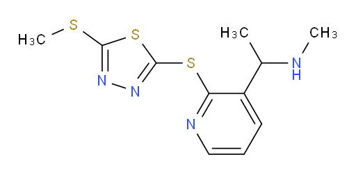 N-methyl-1-(2-((5-(methylthio)-1,3,4-thiadiazol-2-yl)thio)pyridin-3-yl)ethanamine