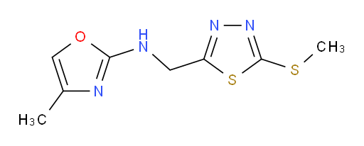 4-methyl-N-((5-(methylthio)-1,3,4-thiadiazol-2-yl)methyl)oxazol-2-amine