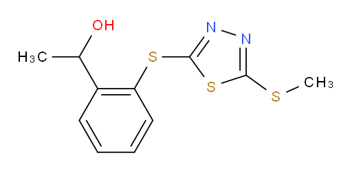 1-(2-((5-(methylthio)-1,3,4-thiadiazol-2-yl)thio)phenyl)ethanol