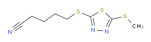 5-((5-(methylthio)-1,3,4-thiadiazol-2-yl)thio)pentanenitrile