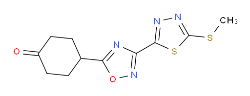 4-(3-(5-(methylthio)-1,3,4-thiadiazol-2-yl)-1,2,4-oxadiazol-5-yl)cyclohexanone