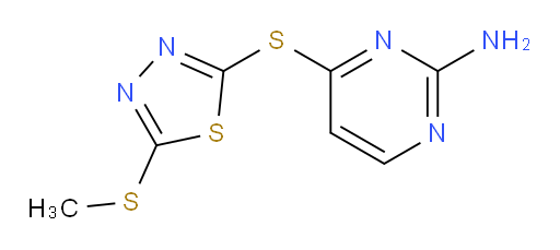 4-((5-(methylthio)-1,3,4-thiadiazol-2-yl)thio)pyrimidin-2-amine