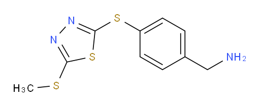 (4-((5-(methylthio)-1,3,4-thiadiazol-2-yl)thio)phenyl)methanamine