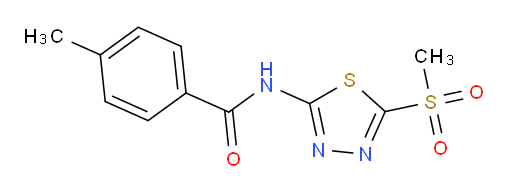 4-methyl-N-(5-(methylsulfonyl)-1,3,4-thiadiazol-2-yl)benzamide