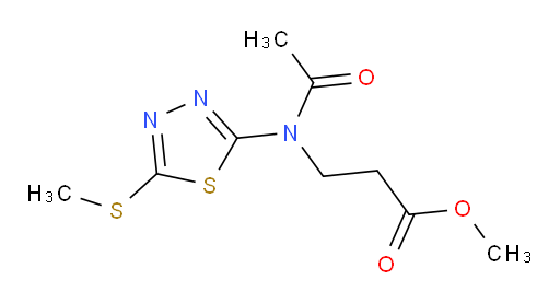 methyl 3-(N-(5-(methylthio)-1,3,4-thiadiazol-2-yl)acetamido)propanoate