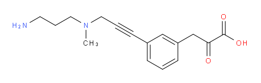 3-(3-(3-((3-aminopropyl)(methyl)amino)prop-1-yn-1-yl)phenyl)-2-oxopropanoic acid