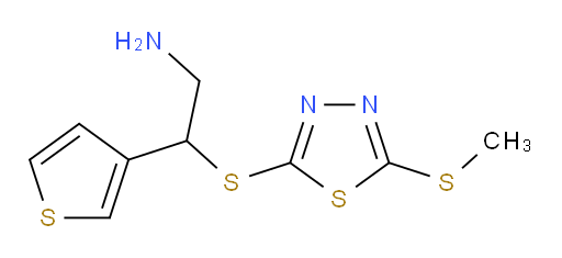 2-((5-(methylthio)-1,3,4-thiadiazol-2-yl)thio)-2-(thiophen-3-yl)ethanamine