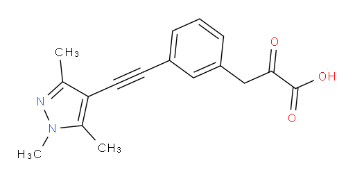 2-oxo-3-(3-((1,3,5-trimethyl-1H-pyrazol-4-yl)ethynyl)phenyl)propanoic acid