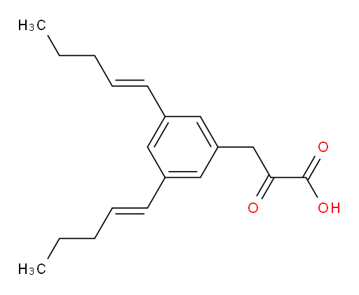 3-(3,5-di((E)-pent-1-en-1-yl)phenyl)-2-oxopropanoic acid