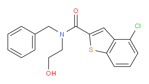 N-benzyl-4-chloro-N-(2-hydroxyethyl)benzo[b]thiophene-2-carboxamide