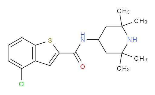 4-chloro-N-(2,2,6,6-tetramethylpiperidin-4-yl)benzo[b]thiophene-2-carboxamide