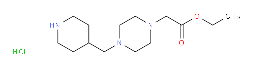 ethyl 2-(4-(piperidin-4-ylmethyl)piperazin-1-yl)acetate hydrochloride