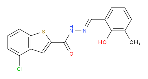(E)-4-chloro-N'-(2-hydroxy-3-methylbenzylidene)benzo[b]thiophene-2-carbohydrazide