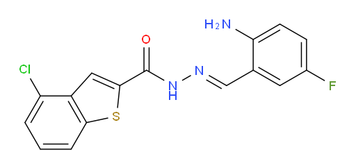 (E)-N'-(2-amino-5-fluorobenzylidene)-4-chlorobenzo[b]thiophene-2-carbohydrazide