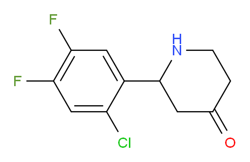 2-(2-chloro-4,5-difluorophenyl)piperidin-4-one