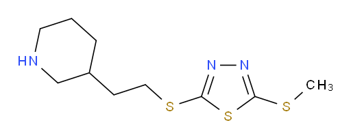 2-(methylthio)-5-((2-(piperidin-3-yl)ethyl)thio)-1,3,4-thiadiazole