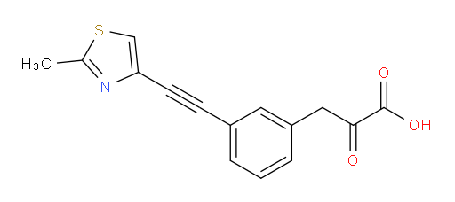 3-(3-((2-methylthiazol-4-yl)ethynyl)phenyl)-2-oxopropanoic acid