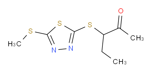 3-((5-(methylthio)-1,3,4-thiadiazol-2-yl)thio)pentan-2-one