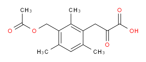 3-(3-(acetoxymethyl)-2,4,6-trimethylphenyl)-2-oxopropanoic acid