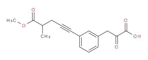 3-(3-(5-methoxy-4-methyl-5-oxopent-1-yn-1-yl)phenyl)-2-oxopropanoic acid
