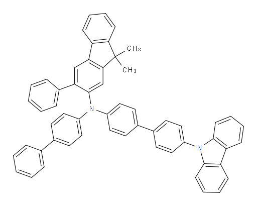 N-(4'-(9H-carbazol-9-yl)-[1,1'-biphenyl]-4-yl)-N-([1,1'-biphenyl]-4-yl)-9,9-dimethyl-3-phenyl-9H-fluoren-2-amine