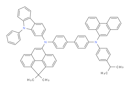 N4-(4,4-dimethyl-4H-cyclopenta[def]phenanthren-8-yl)-N4'-(4-isopropylphenyl)-N4'-(phenanthren-9-yl)-N4-(9-phenyl-9H-carbazol-2-yl)-[1,1'-biphenyl]-4,4'-diamine