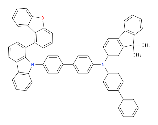 N-([1,1'-biphenyl]-4-yl)-N-(4'-(1-(dibenzo[b,d]furan-1-yl)-9H-carbazol-9-yl)-[1,1'-biphenyl]-4-yl)-9,9-dimethyl-9H-fluoren-2-amine