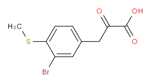 3-(3-bromo-4-(methylthio)phenyl)-2-oxopropanoic acid