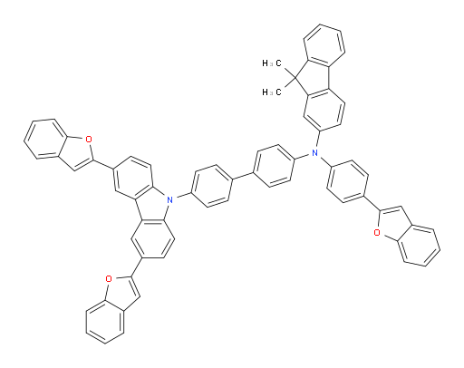 N-(4-(benzofuran-2-yl)phenyl)-N-(4'-(3,6-di(benzofuran-2-yl)-9H-carbazol-9-yl)-[1,1'-biphenyl]-4-yl)-9,9-dimethyl-9H-fluoren-2-amine