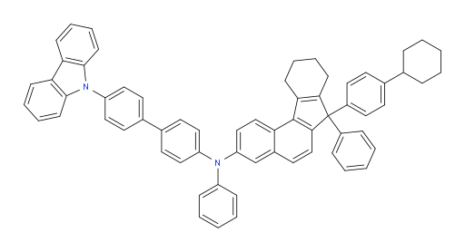 N-(4'-(9H-carbazol-9-yl)-[1,1'-biphenyl]-4-yl)-7-(4-cyclohexylphenyl)-N,7-diphenyl-8,9,10,11-tetrahydro-7H-benzo[c]fluoren-3-amine