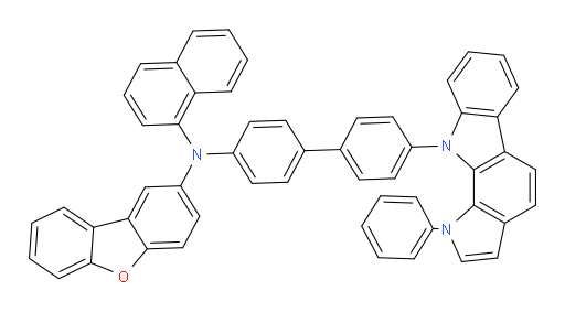 N-(naphthalen-1-yl)-N-(4'-(1-phenylpyrrolo[2,3-a]carbazol-10(1H)-yl)-[1,1'-biphenyl]-4-yl)dibenzo[b,d]furan-2-amine