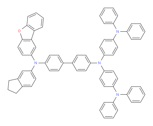 N4-(dibenzo[b,d]furan-2-yl)-N4-(2,3-dihydro-1H-inden-5-yl)-N4',N4'-bis(4-(diphenylamino)phenyl)-[1,1'-biphenyl]-4,4'-diamine