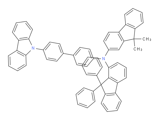 N-(4'-(9H-carbazol-9-yl)-[1,1'-biphenyl]-4-yl)-N-(9,9-dimethyl-9H-fluoren-2-yl)-9,9-diphenyl-9H-fluoren-1-amine
