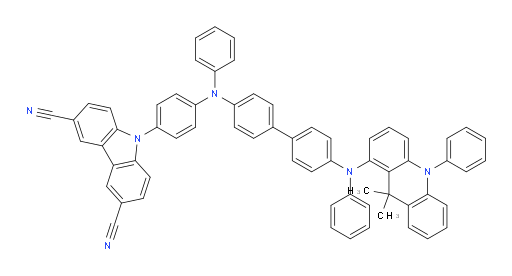 9-(4-((4'-((9,9-dimethyl-10-phenyl-9,10-dihydroacridin-1-yl)(phenyl)amino)-[1,1'-biphenyl]-4-yl)(phenyl)amino)phenyl)-9H-carbazole-3,6-dicarbonitrile