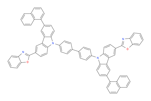 4,4'-bis(3-(benzo[d]oxazol-2-yl)-6-(naphthalen-1-yl)-9H-carbazol-9-yl)-1,1'-biphenyl