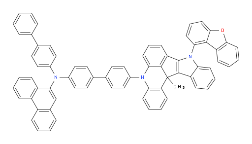 N-([1,1'-biphenyl]-4-yl)-N-(4'-(9-(dibenzo[b,d]furan-1-yl)-13c-methyl-9,13c-dihydro-5H-indolo[3',2':4,5]cyclopenta[1,2,3-kl]acridin-5-yl)-[1,1'-biphenyl]-4-yl)phenanthren-9-amine