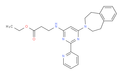 ethyl 3-{[2-(pyridin-2-yl)-6-(2,3,4,5-tetrahydro-1H-3-benzazepin-3-yl)pyrimidin-4-yl]amino}propanoate