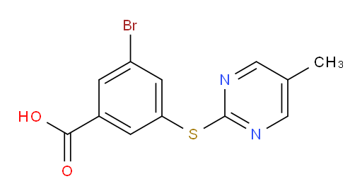 3-bromo-5-((5-methylpyrimidin-2-yl)thio)benzoic acid