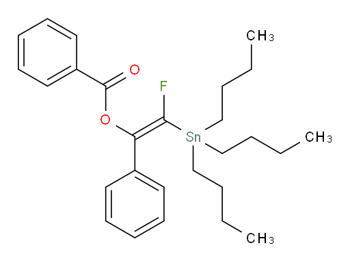 (E)-2-fluoro-1-phenyl-2-(tributylstannyl)vinyl benzoate