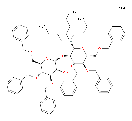 (2S,3R,4R,5R,6R)-4,5-bis(benzyloxy)-6-((benzyloxy)methyl)-2-(((2S,3R,4S,5R,6R)-4,5-bis(benzyloxy)-6-((benzyloxy)methyl)-2-(tributylstannyl)tetrahydro-2H-pyran-3-yl)oxy)tetrahydro-2H-pyran-3-ol