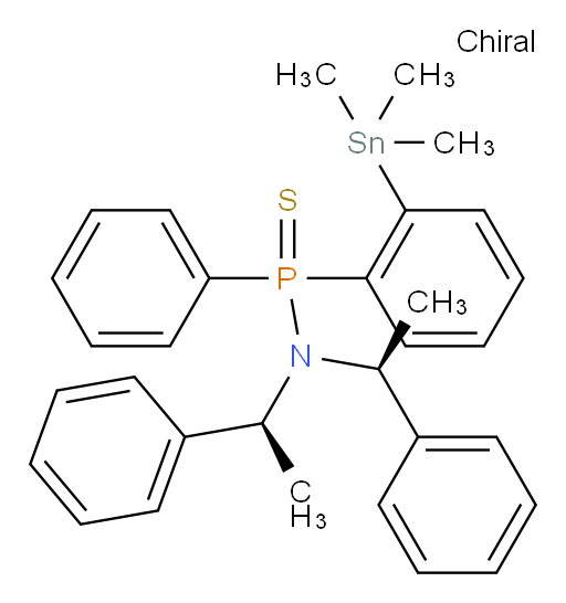 P-phenyl-N,N-bis((S)-1-phenylethyl)-P-(2-(trimethylstannyl)phenyl)phosphinothioic amide
