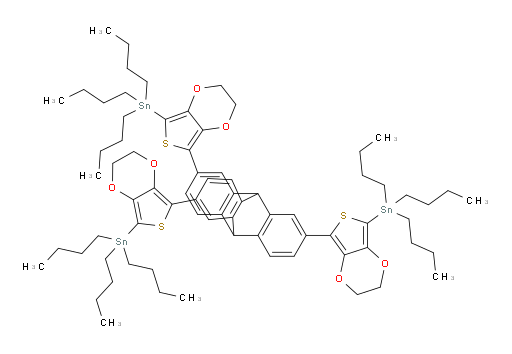 (7,7',7''-(9,10-dihydro-9,10-[1,2]benzenoanthracene-2,6,14-triyl)tris(2,3-dihydrothieno[3,4-b][1,4]dioxine-7,5-diyl))tris(tributylstannane)