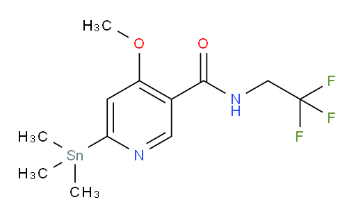 4-methoxy-N-(2,2,2-trifluoroethyl)-6-(trimethylstannyl)nicotinamide