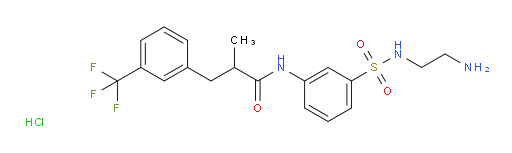 N-{3-[(2-aminoethyl)sulfamoyl]phenyl}-2-methyl-3-[3-(trifluoromethyl)phenyl]propanamide hydrochloride
