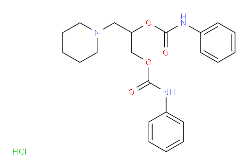 1-[(phenylcarbamoyl)oxy]-3-(piperidin-1-yl)propan-2-yl N-phenylcarbamate hydrochloride