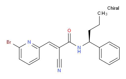 (2E)-3-(6-bromopyridin-2-yl)-2-cyano-N-[(1S)-1-phenylbutyl]prop-2-enamide