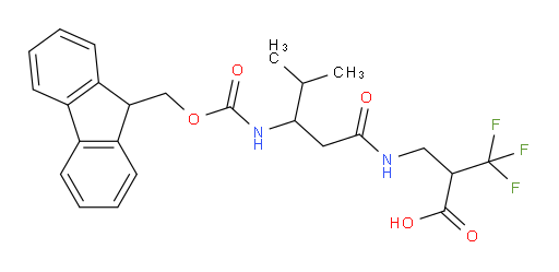 2-{[3-({[(9H-fluoren-9-yl)methoxy]carbonyl}amino)-4-methylpentanamido]methyl}-3,3,3-trifluoropropanoic acid