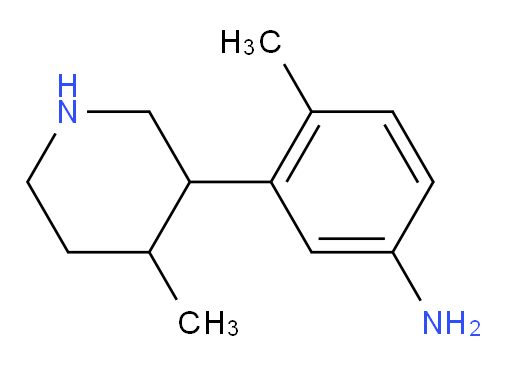 4-methyl-3-(4-methylpiperidin-3-yl)aniline